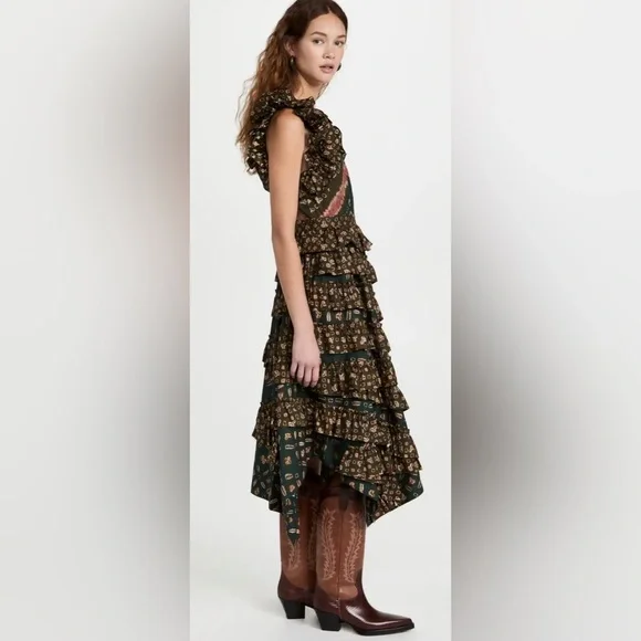 Ulla Johnson Nia Ruffle Dress in Jasper - Picture 6 of 6